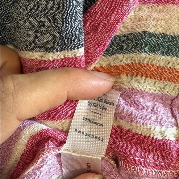 MARINE LAYER - Corinne Stripe Cotton Gauze Maxi Dress In Multi - Size Small - Picture 9 of 9